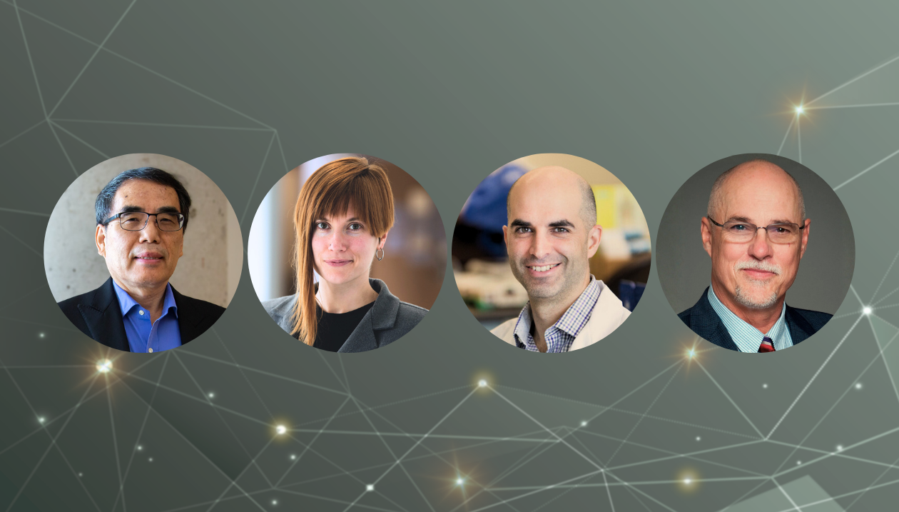 De gauche à droite, les récipiendaires du Fonds d'innovation 2025 de l'Université d'Ottawa : Zenghu Chang, Constance Crompton, Pierre Mattar et Michael Rudnicki.