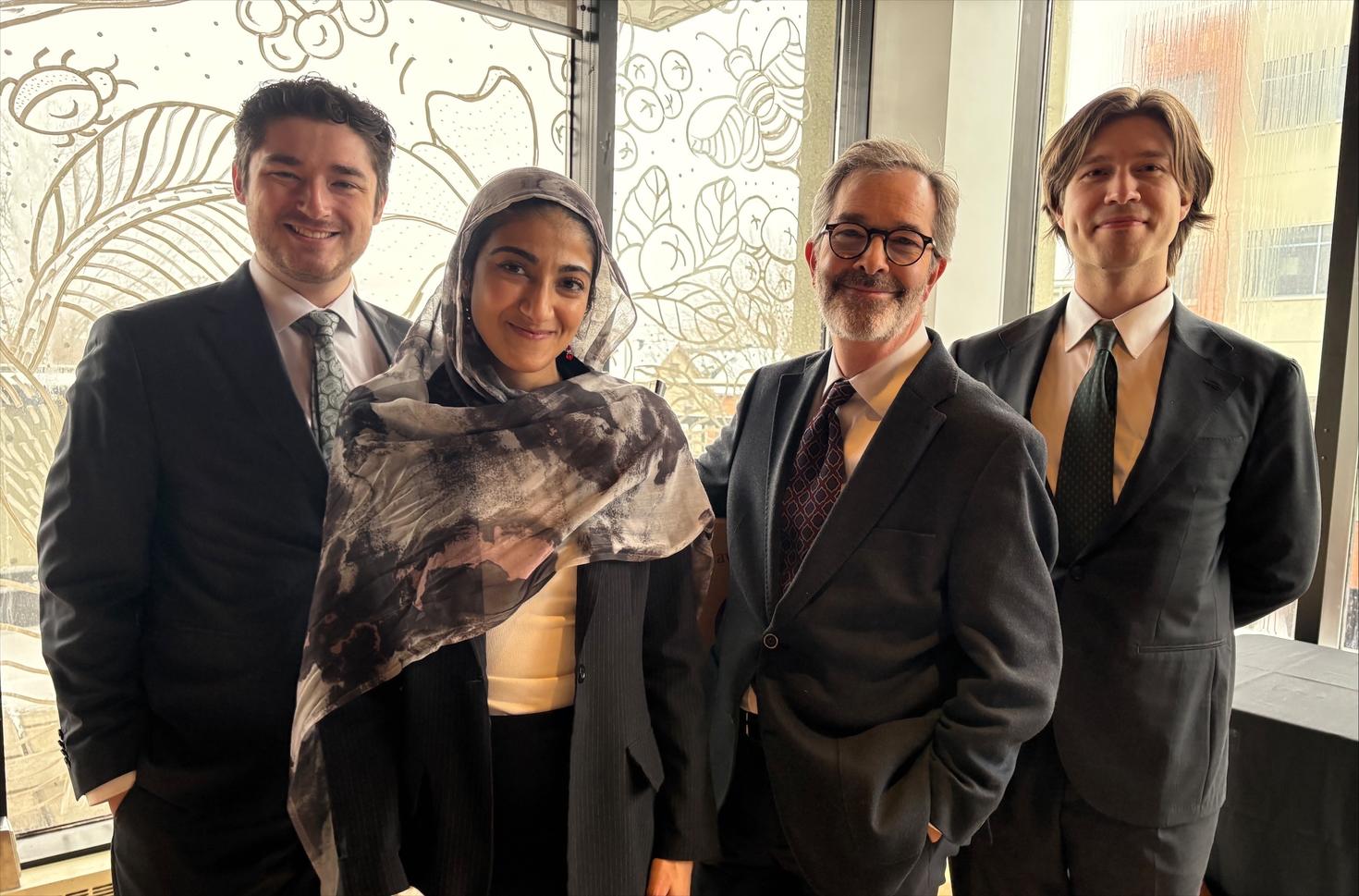 Left to Right: Jarek Landori-Hoffman, Selingül (Selin) Yalcin, David Fewer, Stefan Tampu