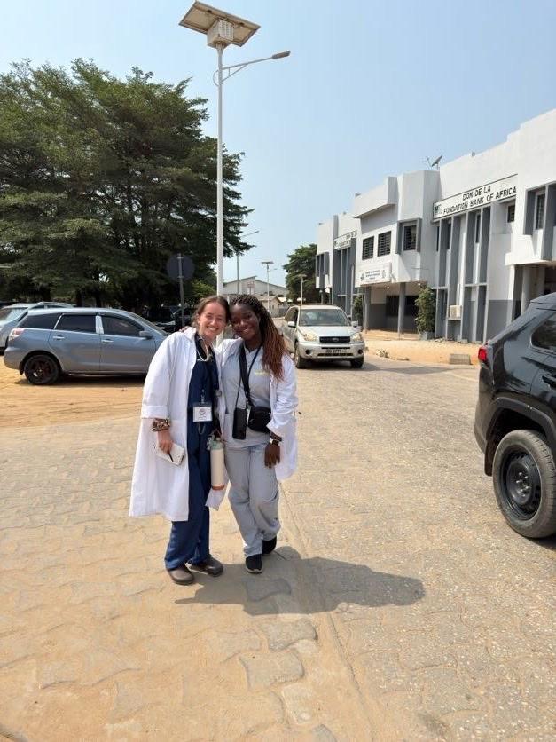 Marie Yvette with colleague in Benin