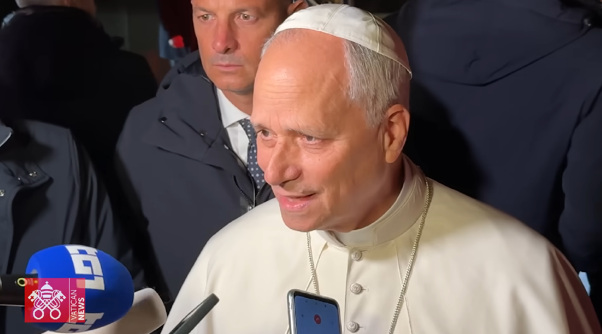 Pope Leo addresses media