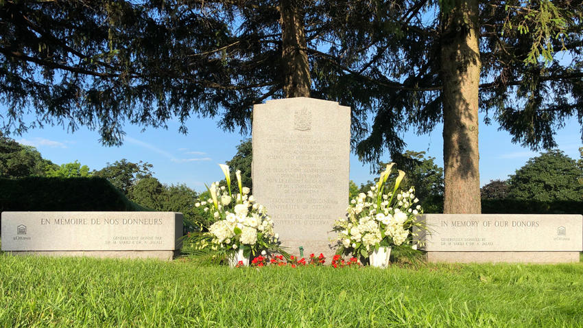 Memorial stone landscape