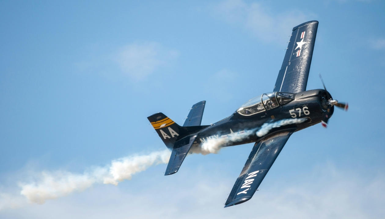 Airplane in the sky.