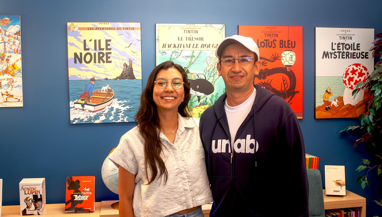 TIER program students Fabio Leonardo Gomez Avila and Daniela Jaimes Cordero