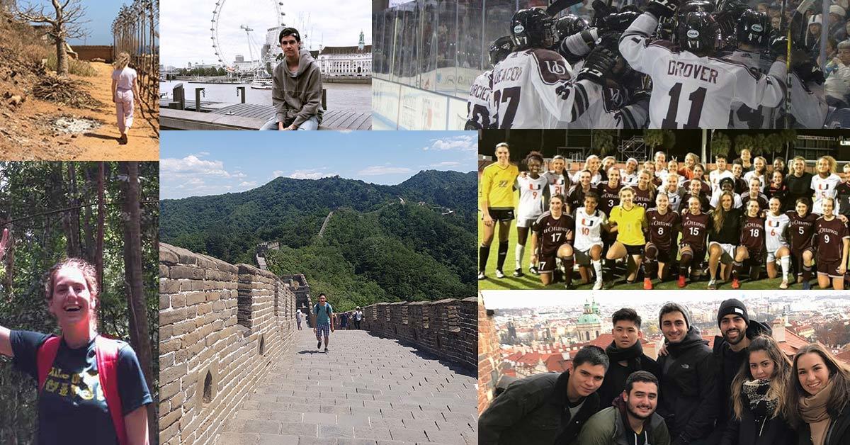 Collage de photos d'étudiants.