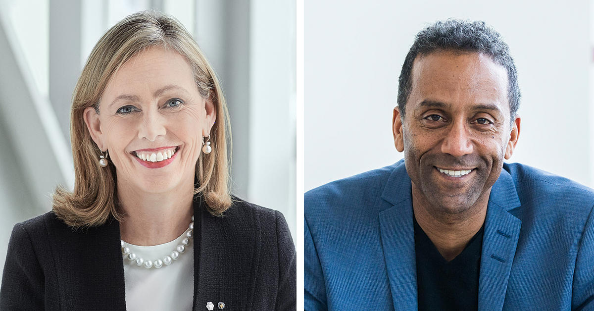 collage de portraits de Monique Leroux et Stéphane Brutus