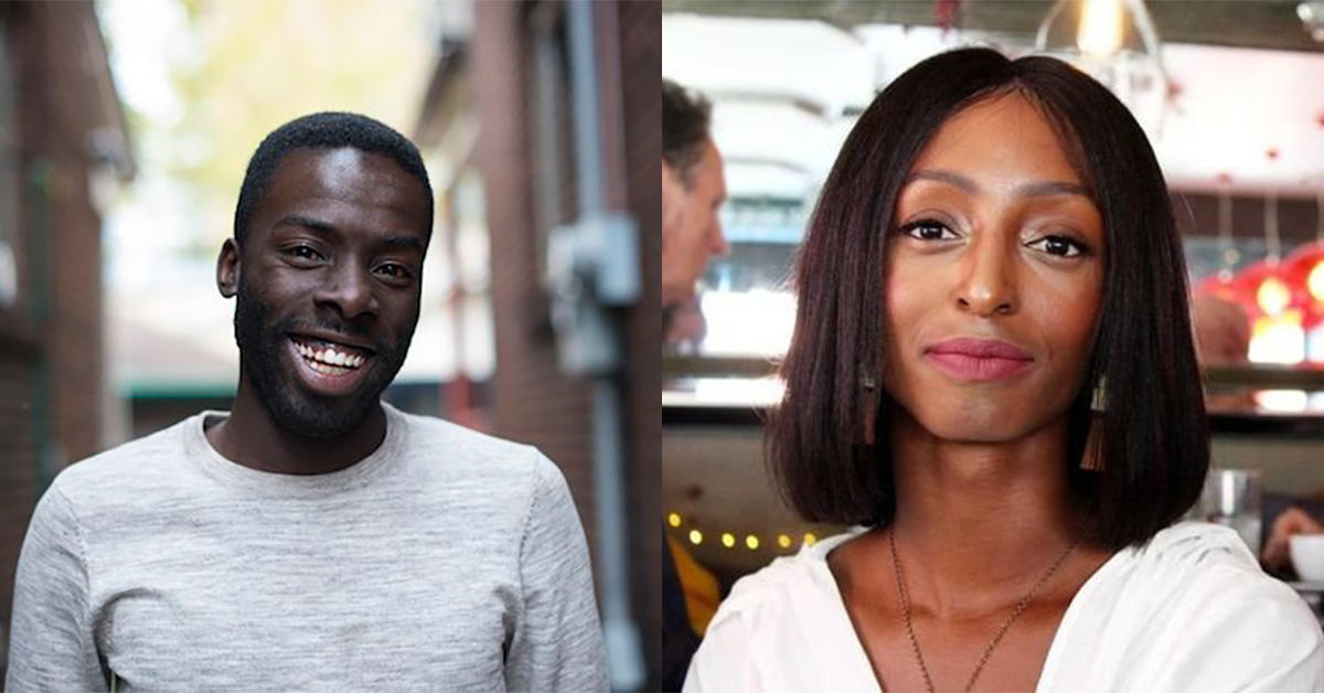 Activists Desmond Cole, left, and Reakash Walters, right.