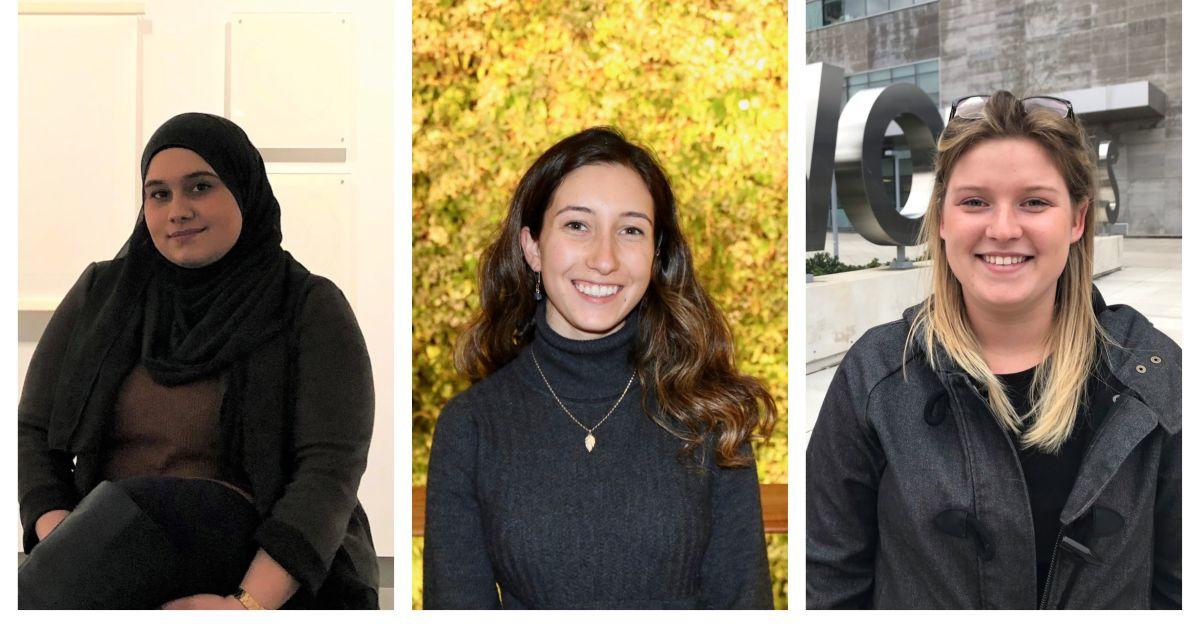 Hanan Ghazal, Maggie Rodrigues et Nicola Brogan