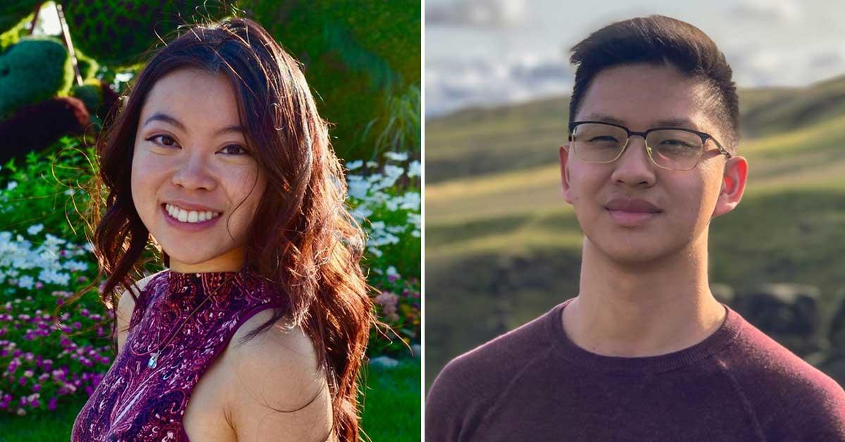  Heidi Li, à gauche, et David Zheng, à droite.