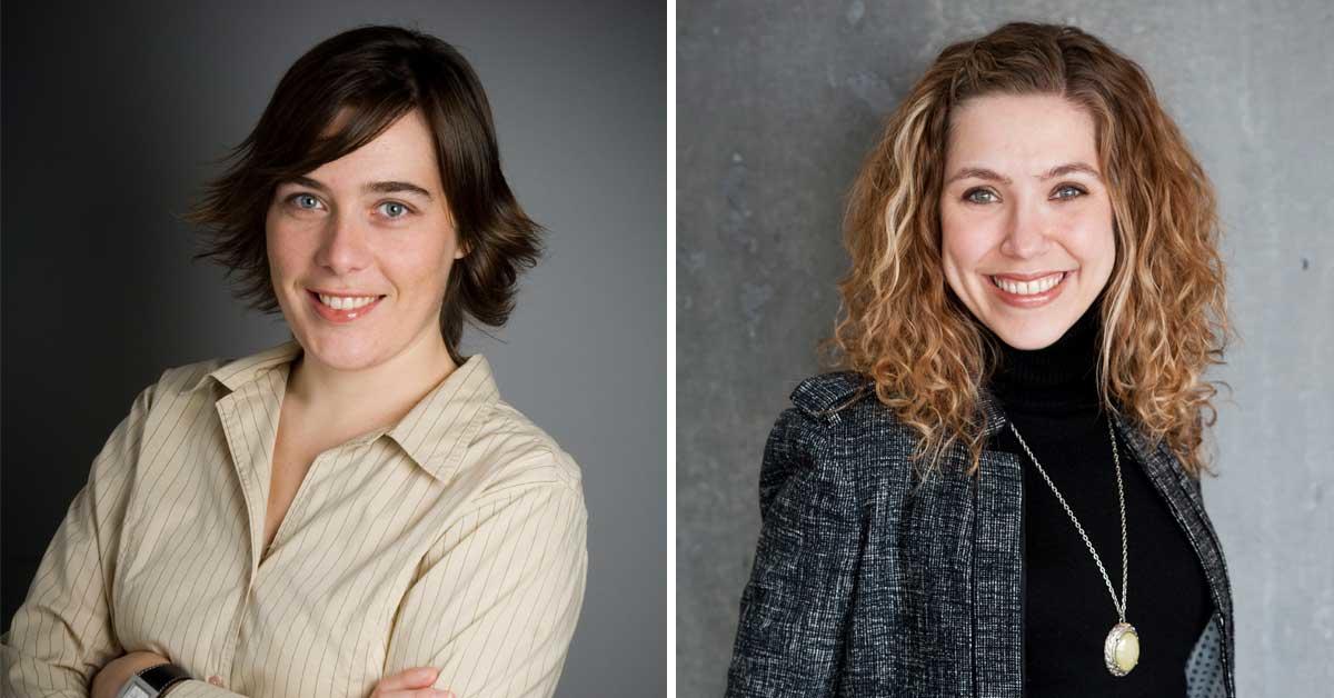 Portrait des professeures Sandra Lehalle, à gauche, et Jennifer Kilty, à droite.
