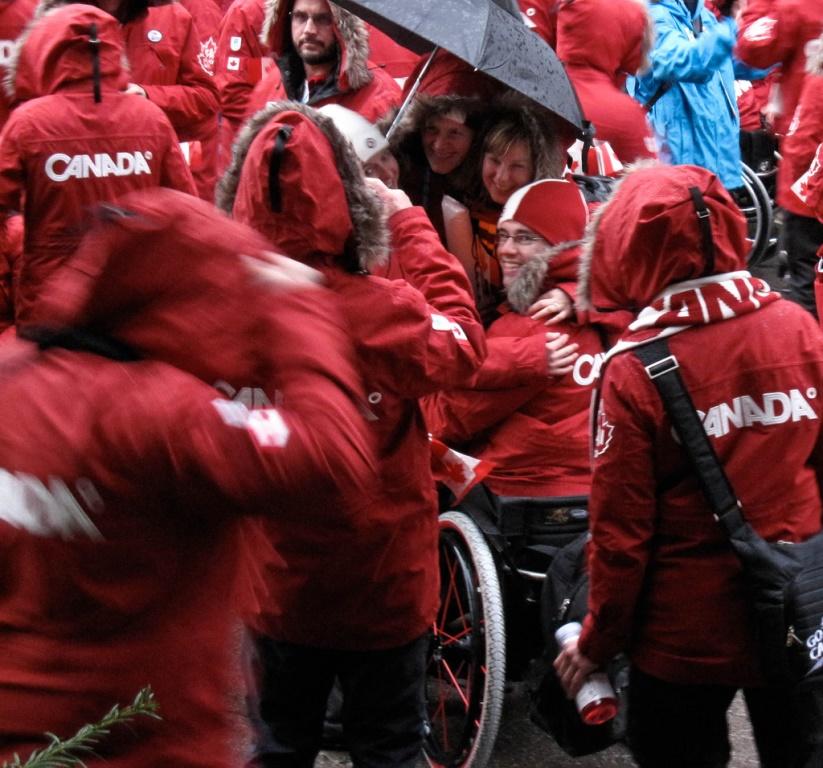 Les athlètes canadiens aux Jeux paralympiques à Vancouver.